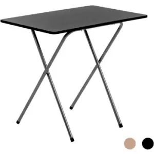 Image of Harbour Housewares - Wooden Folding Desk - 80cm - Black/Silver