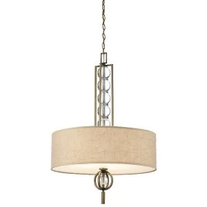 Image of 3 Light Ceiling Pendant Bronze, Beige, E27