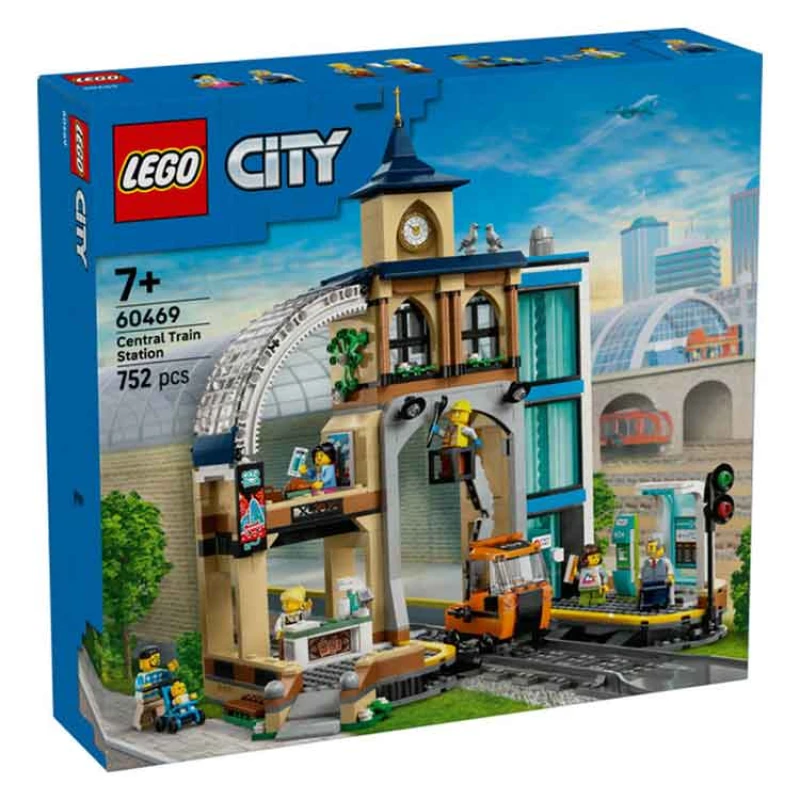 Image of Lego City LEGO City Central Train Station Set for - LEGO City Male TC70301