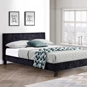 Image of Berlin Crushed Velvet Bed Frame Silver