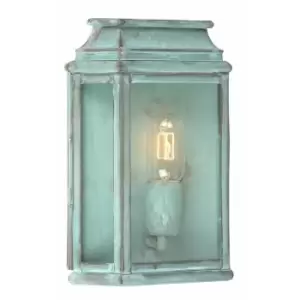 Image of Elstead St Martins - 1 Light Outdoor Wall Lantern Light Verdigris IP44, E27