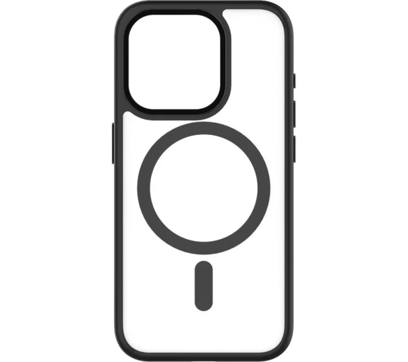 Image of QDOS Hybrid Soft Snap iPhone 15 Pro Case - Clear & Black,Clear 5061008400525