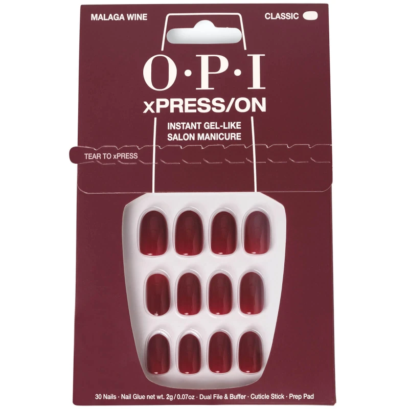 Image of OPI xPRESS/ON - Malaga Wine Press On Nails Gel-Like Salon Manicure