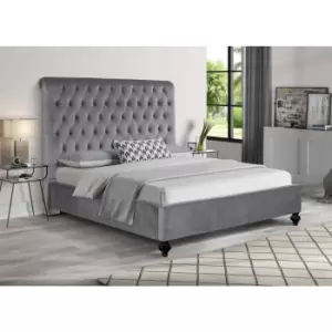 Image of Fiona Bed Single Plush Velvet Grey