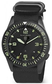 Image of Elliot Brown Mens Holton Professional Black Webbing Watch
