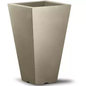 Image of Large Plant Pot Planter Box Balcony Pots Cube Flower Box Capri 35x35x55cm Brown Brown