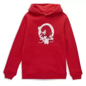 Image of Sonic The Hedgehog Knuckles Pose Kids Hoodie - Red - 7-8 Years