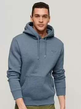 Image of Superdry Essential Logo Hoodie - Light Blue Size M Men
