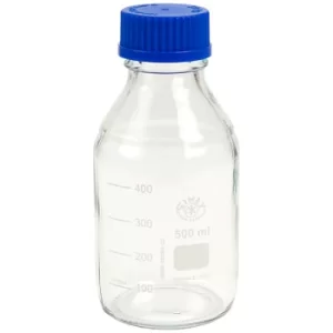Image of Simax Clear Graduated Lab Bottles 500ml Packs of 10