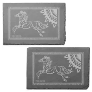 Image of Lord Of The Rings Coronation Heraldry Engraved Slate Placemat - Set of 2