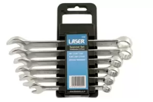 Image of Laser Tools 0155 Combination Spanner Set - 6pc Chrome Vanadium