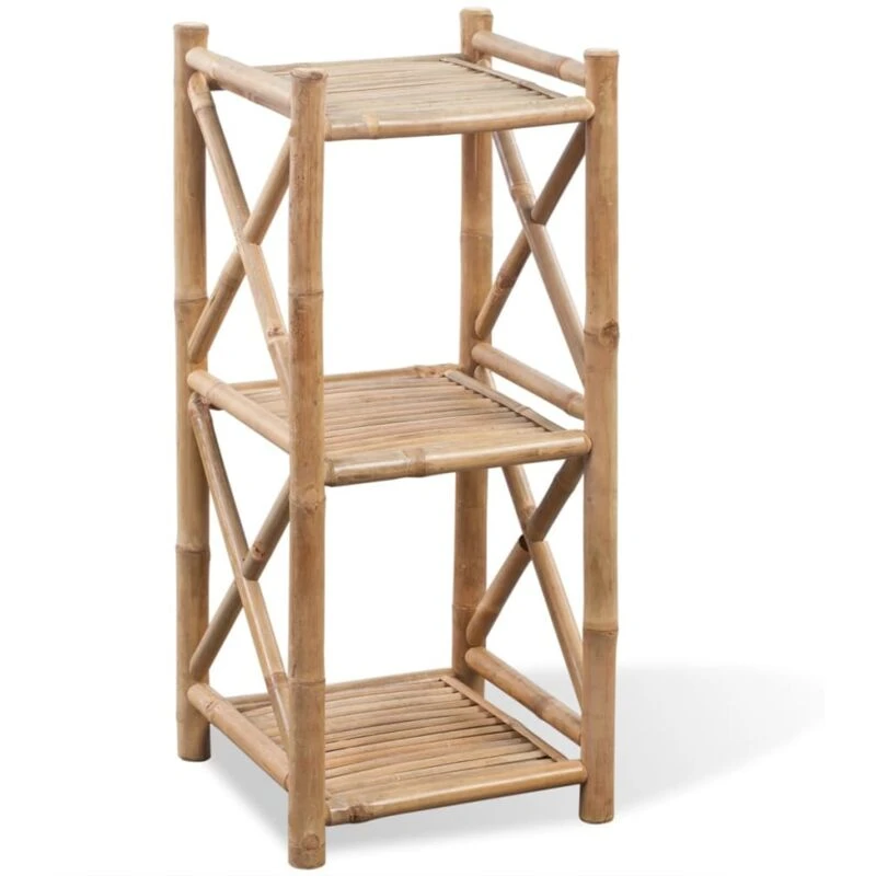 Image of VIDAXL 3-Tier Square Bamboo Shelf Vidaxl 8718475954170