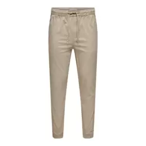 Image of Only and Sons Chino Cuffed Trouser - Beige