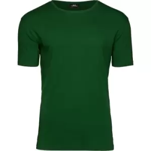 Image of Tee Jays Mens Interlock Short Sleeve T-Shirt (S) (Forest Green)