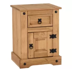 Image of Seconique Corona Petite Bedside - Distressed Waxed Pine