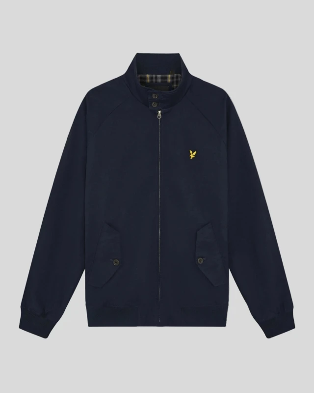 Image of Lyle & Scott Big Tall Cotton Blend Harrington Jacket - Navy Navy WV6Y5 Male 1XL,2XL,3XL,4XL,5XL