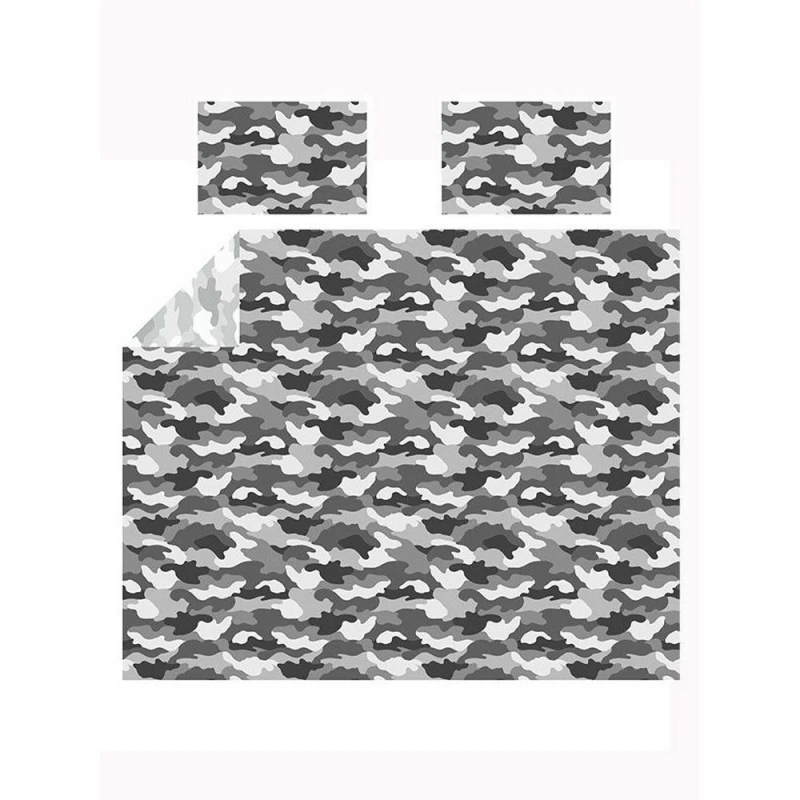 Image of Bedding & Beyond Camouflage Duvet Cover Set in Grey Size: Single Grey Unisex Single