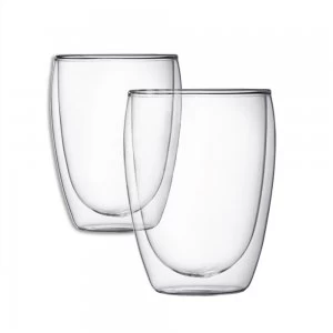 Image of Bodum Double-Walled Pavina Glass Mug - Pair