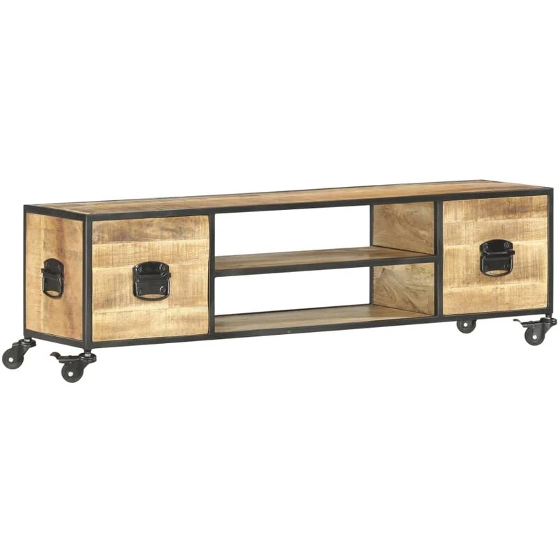 Image of VIDAXL TV Cabinet 130x30x39cm Solid Mango Wood Vidaxl 286377