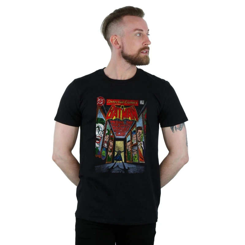 Image of Batman Batman Men Rogues Gallery Comic Cover Cotton T-Shirt in Black Size: Small Black S Male 5063377541496