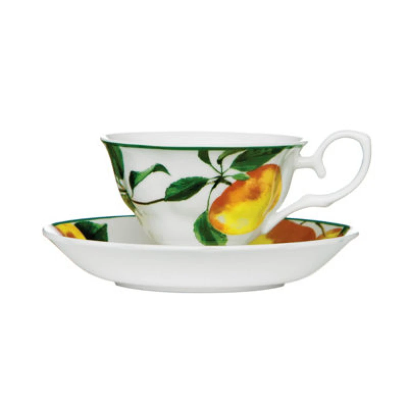 Image of Premier Housewares Orchard Fruits Apple Orchard Cup And Saucer Multi