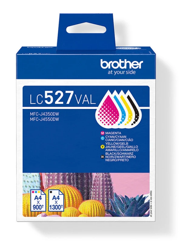 Image of Brother LC527VAL Standard Yield Multipack Ink Cartridges 3K Bk 2K Cols EXRBRLC527VAL