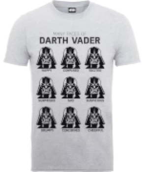 Image of Star Wars Many Faces Of Darth Vader T-Shirt - Grey - M