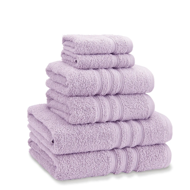 Image of Catherine Lansfield 'Zero Twist' Cotton 6 Piece Towel Bale Lilac
