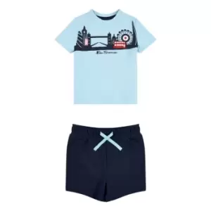 Image of Ben Sherman Ben Ctyscp T & Shrt Bb99 - Blue