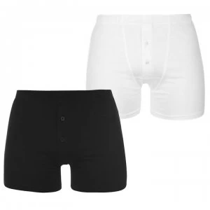 Image of Slazenger 2 Pack Boxers Mens - Black/White