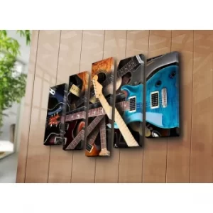 Image of 5PATK-88 Multicolor Decorative Canvas Painting (5 Pieces)