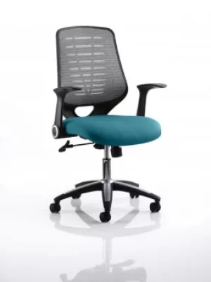 Image of Relay Task Operator Chair Bespoke Colour Silver Back Teal