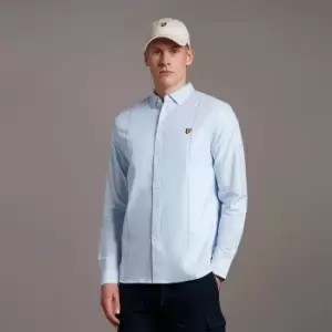 Image of Vertical Stripe Long Sleeve Oxford Shirt - Riviera - L