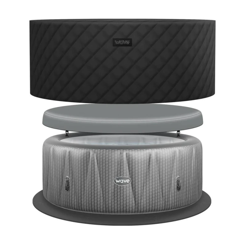 Image of Wave Spas Wave Atlantic Energy-Efficient Hot Tub Bundle 6 Person in Mid Grey Mid Grey Unisex 6 Person