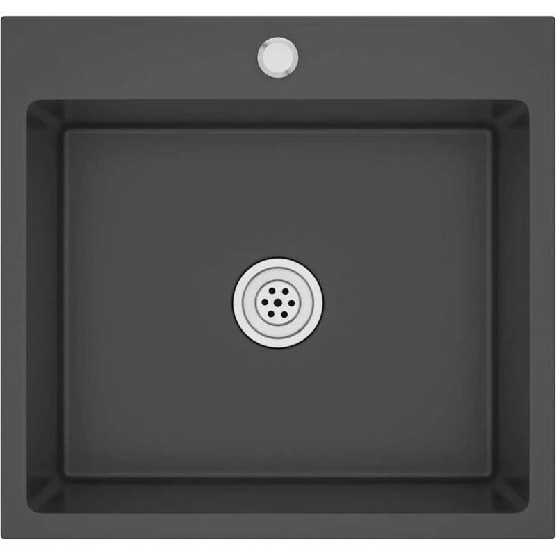 Image of VIDAXL Handmade Kitchen Sink Black Stainless Steel vidaXL 8720286179093