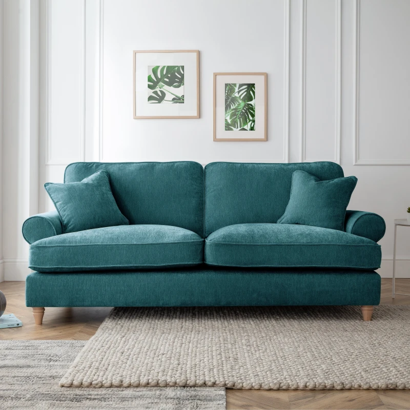 Image of The Great Sofa Company Ezra 3 Seater Sofa Manhattan Emerald Emerald Unisex