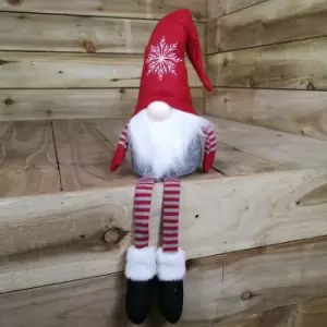 Image of Samuel Alexander - 74cm Festive Christmas Sitting Bearded Gonk with Dangly Legs in Red Hat