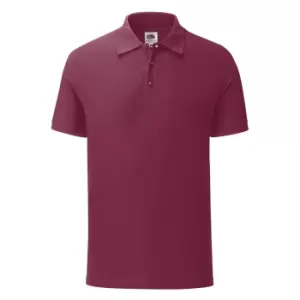 Image of Fruit Of The Loom Mens Tailored Poly/Cotton Piqu Polo Shirt (XXL) (Burgundy)