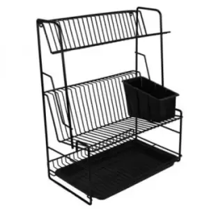 Image of Delfinware 3 Tier Plate Rack Black