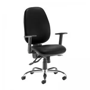 Image of Jota ergo 24hr ergonomic asynchro task chair - Nero Black vinyl