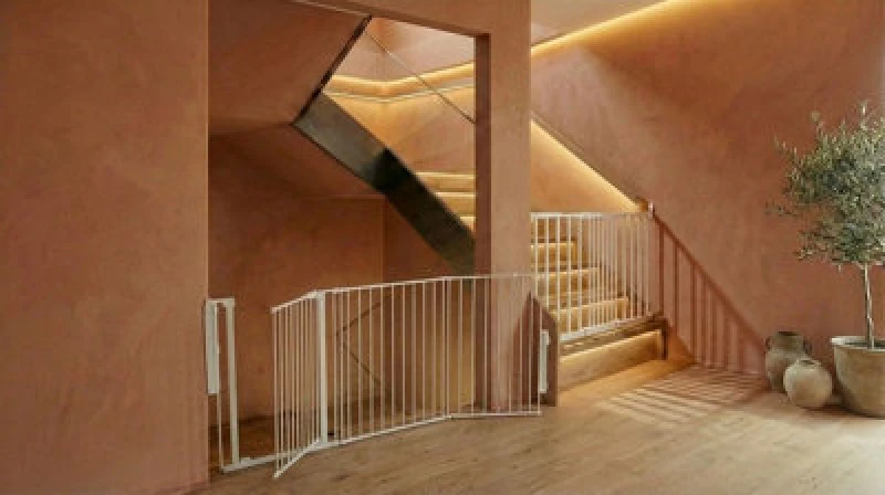 Image of Safetots Solution For Up And Down Staircases, White, Multi Panels, Up To 226Cm, And, Screw Fit Gate, 67Cm - 105.5Cm