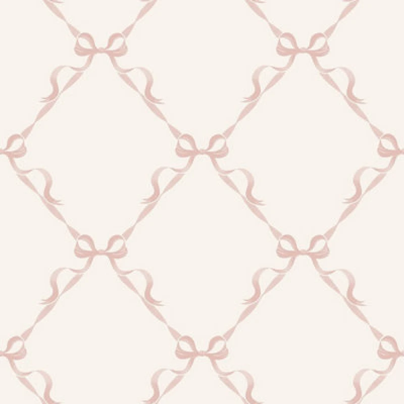 Image of Holden Decor Tied With A Bow Cream / Pink Children's Wallpaper, Pink 14032
