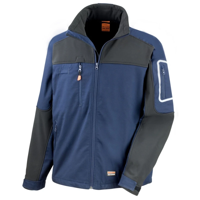 Image of Result Result Men Sabre Soft Shell Jacket in Navy Size: X-Small Navy XS Male 5063470517107