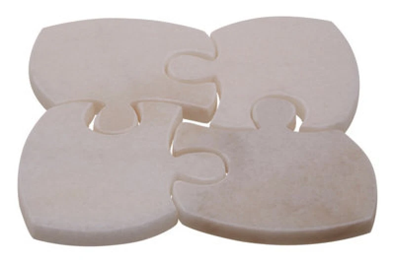 Image of Premier Housewares Kindia Marble Jigsaw Coasters White