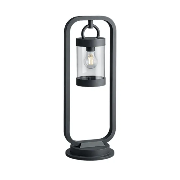 Image of Sambesi Modern 60cm Outdoor Bollard Anthracite IP44 with Dusk sensor