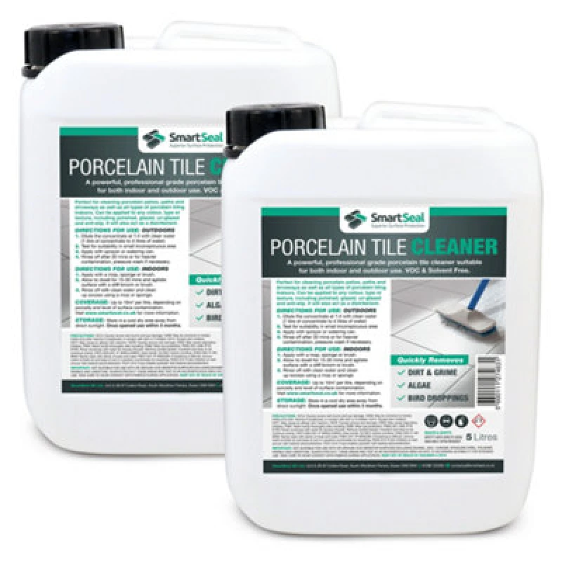 Image of Smartseal Porcelain Cleaner, Ultimate Porcelain Tile Cleaner, For Patios, Drives And Indoor Porcelain Tiles, 2 X 5L