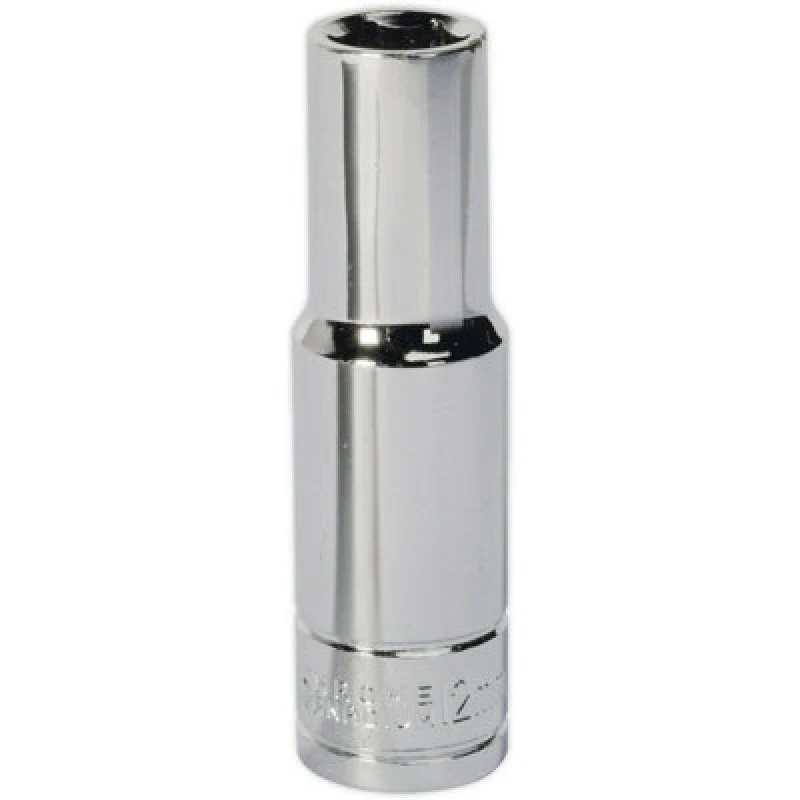Image of Loops 12mm Chrome Plated Deep Drive Socket - 1/2" Square Drive High Grade Carbon Steel Metallics