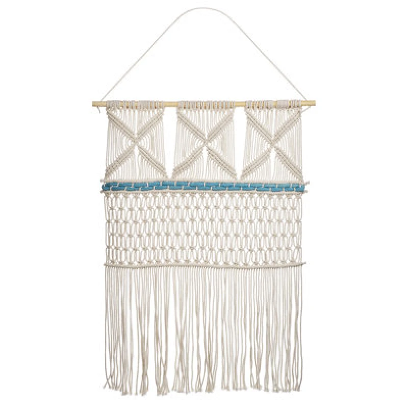 Image of Beliani Fabric Wall Hanging Kalady Cotton 141cm Beige