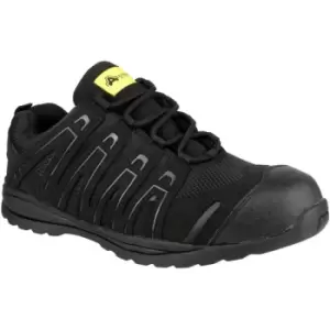 Image of Amblers Unisex FS40C Non-Metal Safety Trainers (7 UK) (Black) - Black