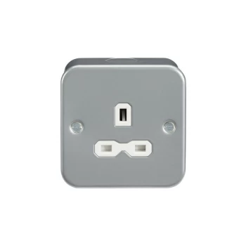 Image of Metal Clad 13A 1G Unswitched Socket - Knightsbridge